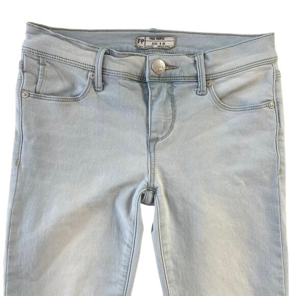 FP Movement Free People Skinny Jeans Light Wash Cropped - Size 25 - Picture 7 of 12